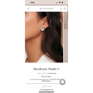 Olive + Piper stud earrings - wedding, fancy